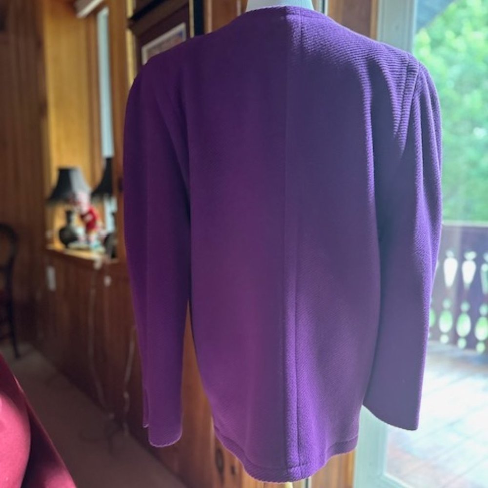 KRIZIA Vintage Purple Jacket Coat - IT42 - US 6 - Picture 5 of 11